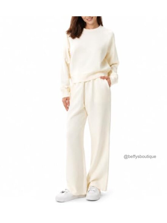 Other - Women's 2 Piece Lounge Set Cotton Modal Wide Leg Sweatsuit